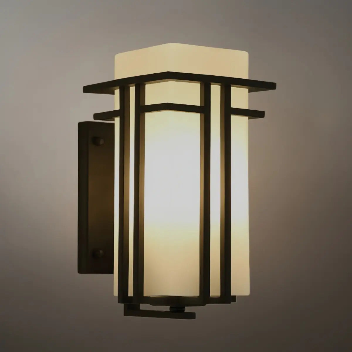 Rustic Outdoor Wall Sconce -- Black